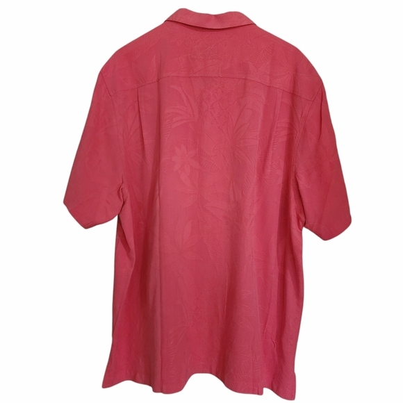 Tommy Bahama Silk Tropical Hawaiian Button Down Short Sleeve Shirt - XL - Picture 5 of 8